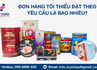 Đơn hàng tối thiểu cho hộp thiếc đặt theo yêu cầu là bao nhiêu?